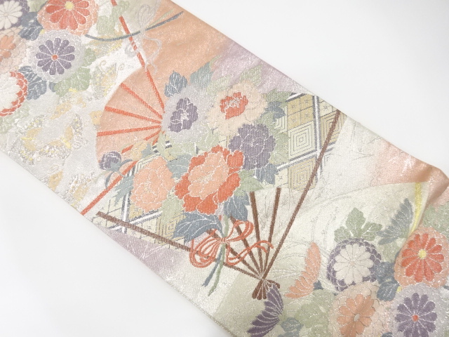 佐賀錦　桧扇能衣紋織り出し　袋帯